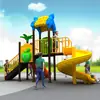Equipamento de Playground Infantil Grande Porte Transfronteiriço, Combinação de Escorregador de Plástico e Balanço para Parque Comunitário