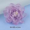 4-10cm fábrica em estoque camélia borda queimada flor chapelaria tecido flor feita à mão acessórios flor de tecido acessórios DIY broche
