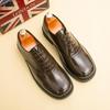 Zapatos Derby de Punta Cuadrada para Hombre Formal de Negocios Zapatos Negros para Oficina Nicho Viaje Estilo Coreano Casual Zapatos de Piel Amazon