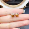 Venta al por mayor de fábrica Pendientes Populares de Citrino Natural con Incrustación de Plata S925 Piedra Principal 5*7 Joyería de Lujo Venta Directa de Fábrica