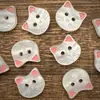 Lindo Gatito Polvo de Bebé Botón Dibujo Animado Animal Niños Suéter para Bebé Cárdigan Botón Accesorios Hechos a Mano Hebilla Decorativa
