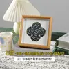 Dinastia Song Brocado Pérola Moldura de Pintura Suporte de Exibição Artesanal DIY Ornamento Decorativo Quadrado Estilo Chinês Tradicional Madeira Oca Moldura de Foto