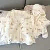 Pijama minimalista com estampa de panda e laço para mulheres, conjunto de shorts de manga curta com estampa completa para o verão, roupa para casa de dormitório estudantil