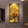 Árbol de la fortuna, significado auspicioso, pintura decorativa para entrada, pasillo de alta gama, pasillo, gran pintura colgante, mural nuevo minimalista moderno