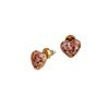 Elegantes Aretes de Corazón Coloridos Morado-Rojos para Mujer, Pequeños, Delicados, Modernos, Únicos, de Alta Gama, Impresionantes Aretes