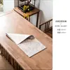 Tapete de Chá Bordado em Brocado das Dinastias Tang e Song com Brilho Dourado, Tapete de Mesa Dupla Face de Luxo Leve Inspirado em Zen, Tapete para Bule, Tapete de Tecido Feito à Mão