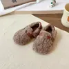 Zapatos de Algodón de Princesa 2026 Otoño/Invierno Nuevos Zapatos de Piel para Niñas Zapatos Infantiles Niñas Doble Algodón con Borrego Mocasines para Bebé