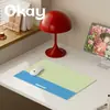 Mantel de Cuero a Cuadros con Bloques de Color, Impermeable, Resistente al Aceite, Limpiable con Paño, Lavable, Alfombrilla de Ratón de PVC, Posavasos, Posaplato, Alfombrilla Aislante de Calor
