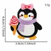 Parche Bordado de Pingüino Lindo de Dibujos Animados Regalo para Fiesta Navideña Parche Decorativo para Ropa y Equipaje Etiqueta Bordada para Computadora