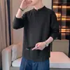 M-8XL Gola Henley 2026 Nova Roupa Masculina Plus Size Moletom Pesado Masculino Jaqueta com Gola de Camisa Polo Americana Masculina