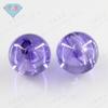 Huagang Gema Redonda Agujero Completo Zircón Fucsia Cuentas Piedra Nudista Agujero Pasante CZ Cuentas de Luz Perforadas Pulsera de Cuerda DIY