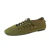 Zapatos de Ballet Huecos Transpirables Estilo Francés para Mujer 2026 Nuevos Zapatos Mary Jane con Cordones Puntiagudos Redondos Suela Suave Zapatos Planos de Boca Baja