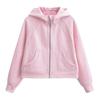 Suéter Cardigan com Capuz Solto de Lã com Zíper Completo Americano para Yoga Feminino Inverno 2023 Atacado