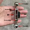 Adaptador de roda universal de pan/tilt de reposição para suporte de celular com cabeça esférica de 17 mm para 1/4 interno e externo, acessórios de conexão tipo vagem de ervilha