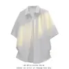 Verão 2026 Novo Estilo Estilo Old Money Camisa de Manga Curta Fina Respirável Modelagem Solta Tamanho Grande Camisa Casual para Homens