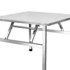 Mesa Plegable de Acero Inoxidable para Comedor en Casa, Viviendas de Alquiler, Barbacoa al Aire Libre, Puesto Portátil para Mercados Nocturnos, Mesa Cuadrada