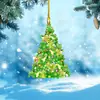 Árbol de Navidad Acrílico Plano Regalo de Navidad Colgante Decoraciones para Espejo Retrovisor de Coche en Casa Festiva
