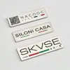 Placa de identificación hecha a medida de acero inoxidable estampada trefilada placa de identificación corrosión cóncavo-convexa logotipo metálico muebles letreros de máquinas eléctricas