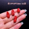 Accesorios de arena roja de alto contenido natural brazalete de cuerda roja de cinabrio cuero reposo cinabrio rojo pulsera colgante pequeño DIY al por mayor