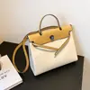 Bolso de Gran Capacidad para Mujer Bolso Grande 2021 Nuevo Bolso de Hombro Tote Bolso Cruzado de Lona Bolso Kelly Portátil de Gama Alta