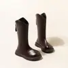 Sapatos de Menina, Botas Longas Infantis, Botas Longas de Bebê, Novo Estilo Primavera e Outono 2025, Botas de Cano Alto de Princesa Cavaleira para Meninas