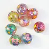 Cuentas de Resina de Forma Irregular Brillantes de Estilo Mixto con Agujeros, Cuentas con Purpurina Fina de Corazón y Estrella, Accesorios para Hacer Cadenas de Teléfono DIY