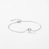 Pulsera de plata S925 dulce niña corazón pulsera femenina estilo coreano simple para todo plata lisa pulsera encantadora pulsera de nicho exquisita