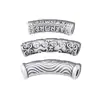 Plata Pura 999 Mantra de Seis Caracteres Tubo Curvo Accesorios Bendición Retro Accesorios de Tubo de Plata 3D Material para Abalorios Hechos a Mano DIY