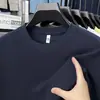 Camiseta casual y elegante de manga larga para hombre, nueva colección 2026, cuello redondo, color liso, amigable con la piel, capa base de otoño, top holgado para hombre