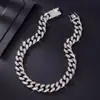 Europa y Estados Unidos cadena cubana caliente de 19 mm dominante exagerada industria pesada aleación extragrande todo diamante hip-hop collar exclusivo transfronterizo