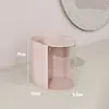 Caixa de Armazenamento Rotativa Transparente de Maquiagem PP para Mesa de Maquiagem Tubo de Armazenamento para Pincéis de Maquiagem e Esponjas Porta-Objetos Multifuncional