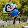 Nuevo Clip Lindo de Dibujos Animados Globo de Película de Aluminio Portátil para Niños Escuela Primaria Jardín de Infancia Juegos Actividades para Empujar Mercado Nocturno