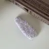 Grampo de Lã Macio Outono e Inverno Presilha para Franja Doce e Fofa Cor Pura Presilha BB Grampo Coração de Menina Presilha Lateral Acessórios de Cabelo