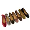 Bailarinas de Corte Bajo con Lazo 2026 Nuevas Bailarinas Retro Francesas de Terciopelo Suela Suave Zapatos de Maternidad