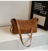 Bolsa para lonchera suelta estilo coreano de axila, nicho retro de gamuza y felpa, bolsa de un solo hombro cruzada para ir al trabajo, bolsa de moda con estampado de leopardo para ir al trabajo