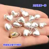 Pingente Coração de Prata Pura S999 Pingente Cristal Wenwan Corda de Mão Trançada Colar Acessórios DIY Feitos à Mão