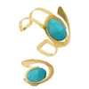 Pulsera Abierta Geométrica con Forma de E Nueva y Moderna Transfronteriza Conjunto de Joyería de Anillo de Pulsera Abierta Simple y Elegante Elegante