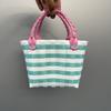Plástico tecido vegetal cesta saco bolsa saco tecido saco cesta diy mão cesta de presente pequeno livro vermelho frito estilo de rua