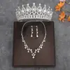 Conjunto de Três Peças de Adereços de Cabeça Coroa Noiva Casamento Estilo Coreano Super Imortal Beleza Vestido de Casamento Adereços de Cabeça Atmosféricos Coroa para Dez Oito Anos Feminino