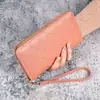 2024 Nova Carteira Estilo Coreano Bonito Bolsa de Moedas Longa Grande Capacidade Mulheres Multi Cartão Zíper Portátil Telefone Móvel Bolsa para Mulheres