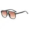 Gafas de Sol de Doble Puente Nuevo Vintage Transfronterizas, Gafas de Sol de Marco Grande de Moda y Simples, Lentes de Estilo Oceánico de Moda