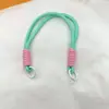 Nuevo Color Dopamina Funda para Teléfono Móvil Accesorios de Cuerda Cuerda para la Mano Hervidor de Agua Estilo Coreano Liso Corto Poliéster Colgante para Mujer