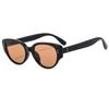 Gafas de Sol Retro 2024 para Mujer, Gafas de Celebridad de Internet Marrones con Montura Negra de Alta Gama, Gafas de Sol Trendy para Calle, Viajes y Viajes