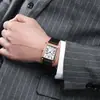 Reloj casual para hombre Roma cuadrado de hombre moda simple correa tipo tanque un generación de pelo