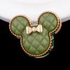 TK Mickey Lindos Cuentas de Arcilla de Aleación Bola de Diamante Agujero Recto Cuentas Accesorios para Llavero de Teléfono Móvil DIY Collar