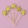 Topo de Bolo Amor Dourado Rosa Estrela Brilhante 2G Taiwan Decoração Prata Coroa