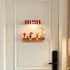 Colgador de Llaves para Entrada de Mario, Perchero de Pared sin Taladro, Gancho Adhesivo de Madera Maciza de Alta Carga