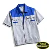 Conjunto de ropa de trabajo de verano para hombre, de manga corta, ligero, que absorbe la humedad, adecuado para fábricas de reparación de automóviles, talleres y sitios de construcción