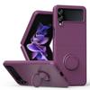 Adecuado para Funda de Teléfono Móvil Samsung Z Flip7 Anillo Integrado con Tapa Magnética Flip6/5/4/3 Cubierta Protectora Integral Anti-Caída