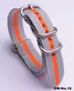Correa de Reloj de Cincha para Suministro de Comercio Electrónico Ow Plata Hebilla Ovalada Deslizante Correa de Reloj de Nailon Correa de Reloj de Nailon Engrosada Impermeable